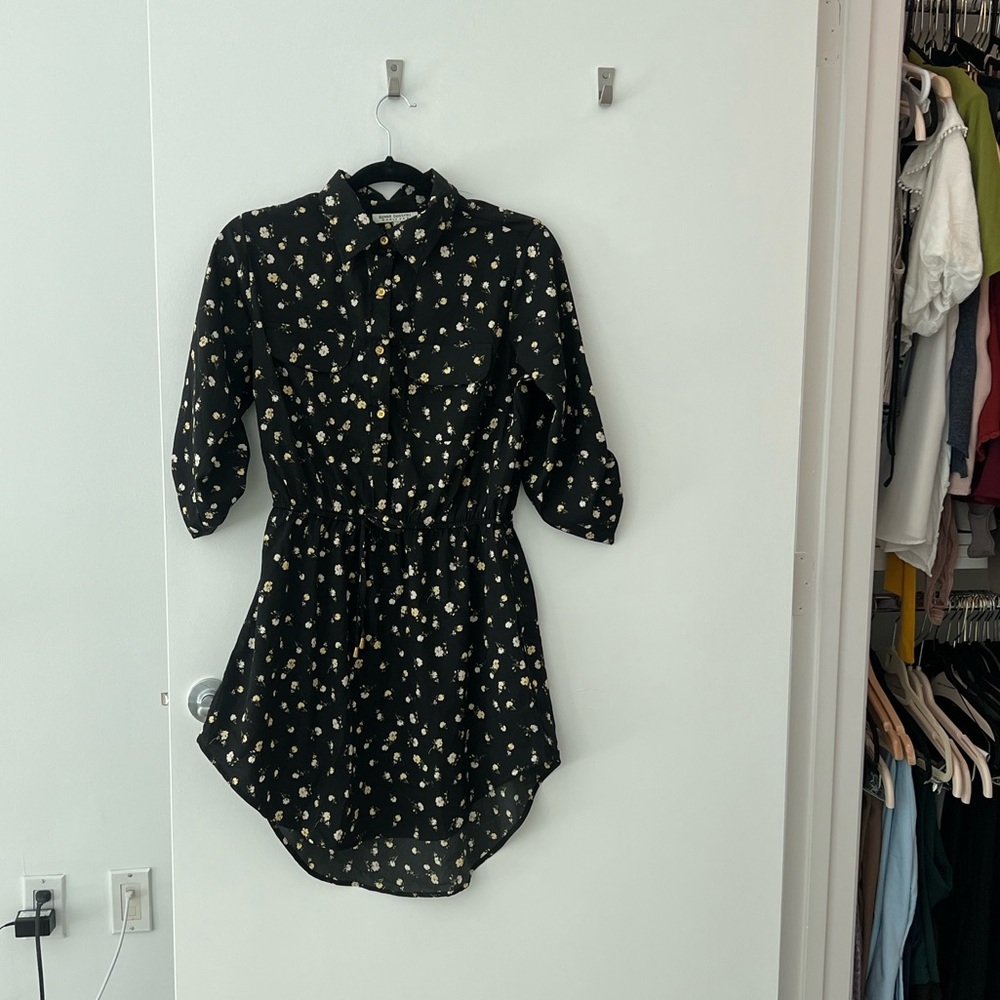 Speed Control Black Floral Dress
